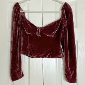 Aritzia Wilfred Novella Velvet Corset Top 4 Whimsigoth Dark Romantic Witchy